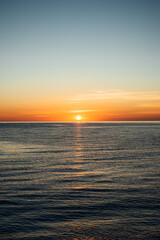Fototapeta na wymiar Sunset at sea. Sun over the sea. Sea landscape.