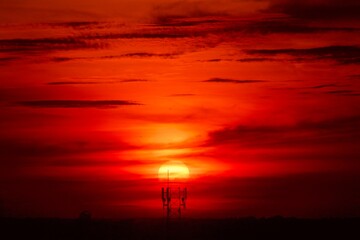 lines at sunset