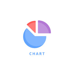 chart icon vector illustration. chart icon flat design.