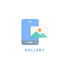 gallery icon vector illustration. gallery icon flat design.