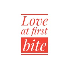 ''Love at first bite'' Lettering