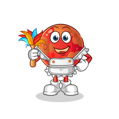 mars maid mascot. cartoon vector