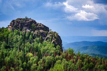 Rocks in the Siberian summer reserve