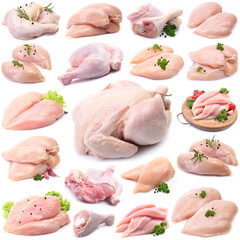 Chicken meat on white background © valeriy555