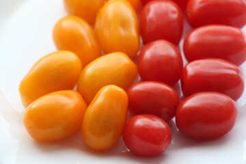 red and yellow cherry tomatoes