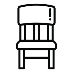 chair line icon, school and education icon	