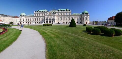 Belvedere Palace, located in the south eastern corner tower of the Upper Belvedere in Vienna, Austria. It was designed by the Austrian architect Johann Lukas von Hildebrandt.