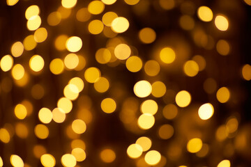 Bokeh of colorful festive lights