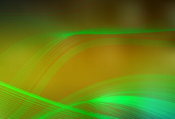 Dark Green, Yellow vector abstract blurred background.