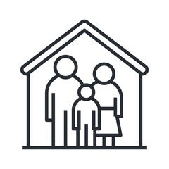 Family concept graphic design, vector illustration. Flat design style.