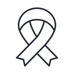 Awareness ribbon sign. Support for people with disease concept. Vector illustration.