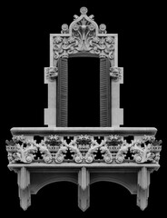 Elements of the architecture of buildings, ancient arches and columns, stucco and patterns. On the...