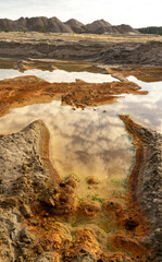Lake formed during the extraction of minerals