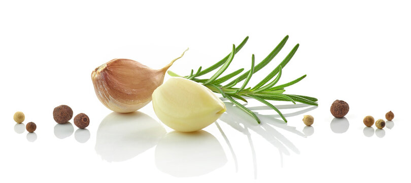 Garlic, rosemary and pepper