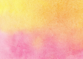 watercolor yellow and pink background, watercolor hand painted background, mix color yellow and pink
