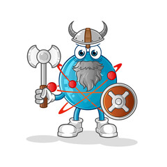 atom viking with an ax illustration. character vector