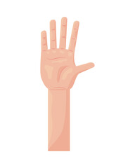 hand human stop isolated icon