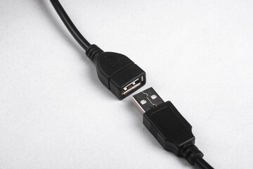 USB cable connectors on a white background.