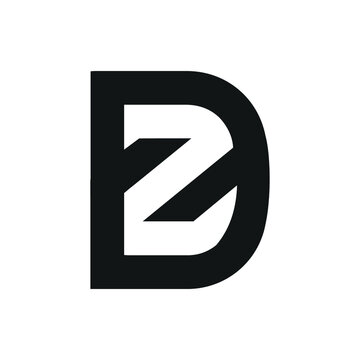Initial dz letter logo vector template design. Linked letter zd logo design. Simple dz vector template.