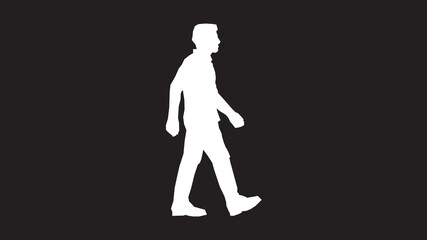 silhouette of a person walking