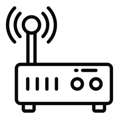 modem line icon, school and education icon	