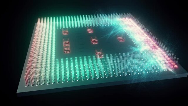 Cpu Processor Central Processing Unit. High quality 4k footage