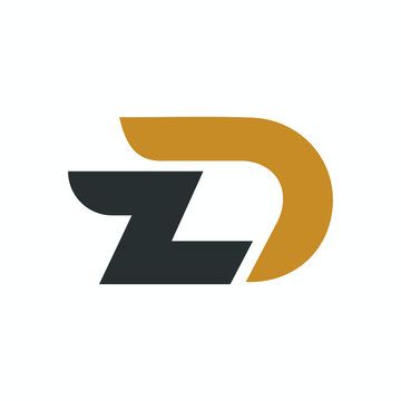 Initial dz letter logo vector template design. Linked letter zd logo design.