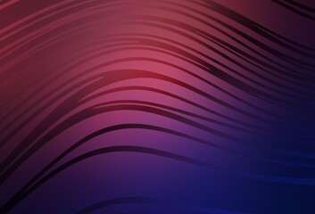 Fototapeta premium Dark Purple, Pink vector layout with bent lines.