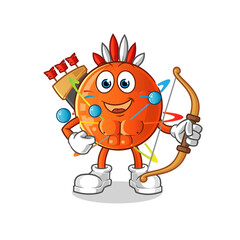 atom native american tribe character. cartoon mascot vector