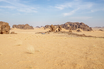 Fototapeta na wymiar Rock formations, Ennedi massif, Southern sahara desert, Chad