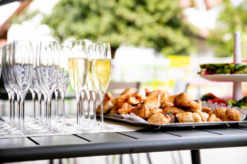 Luxury Champagne Buffet Summertime Outside Party