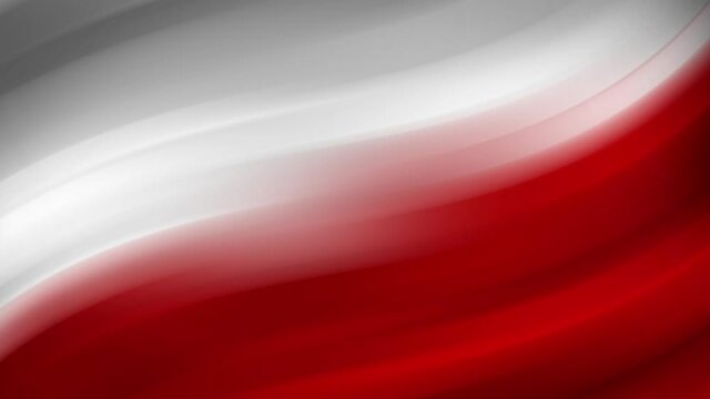 Abstract waving flag of Poland: seamless loop animation (full screen, 4K)