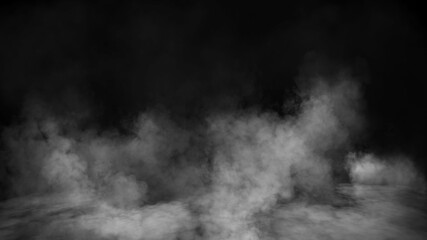 Mystery fog texture overlays for text or space. Smoke chemistry, mystery effect on isolated background. Stock illustration.