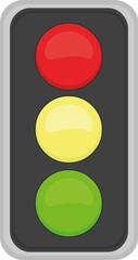 Vector illustration of a traffic light emoticon