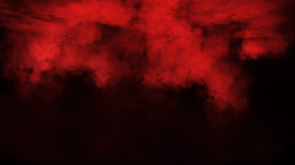 Mystery red fog texture overlays for text or space. Smoke chemistry, mystery effect on isolated background. Stock illustration.