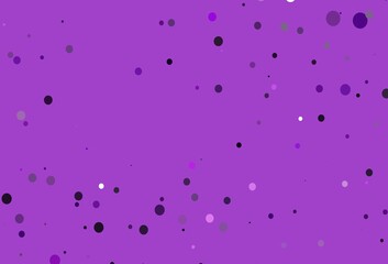 Light Purple vector background with bubbles.