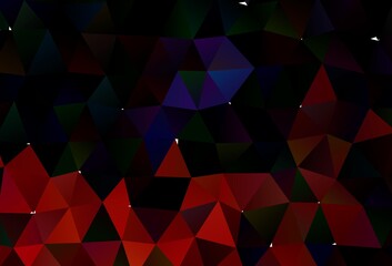 Naklejka premium Dark Blue, Red vector blurry triangle template.