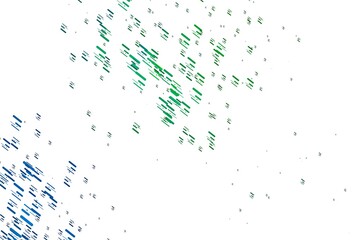 Naklejka premium Light Blue, Green vector template with repeated sticks.