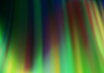 Dark Green vector background with curved circles.