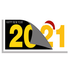 Banner of happy new year 2021 - Vector illustration