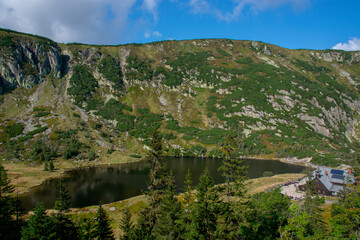 Lake Maly Staw in Giant Mountains, Poland