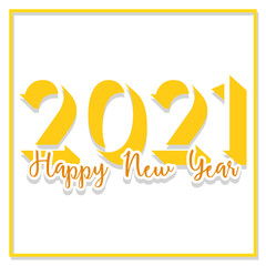 Greeting card of new year 2021 - Vector illustration