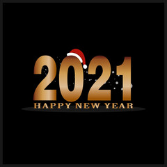 Greeting card of new year 2021 - Vector illustration