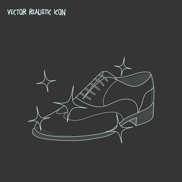 Shoe cleaning icon line element. Vector illustration of shoe cleaning icon line isolated on clean background for your web mobile app logo design.
