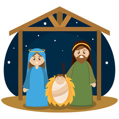 Cartoon of a nativity. Christmas character - Vector illustration