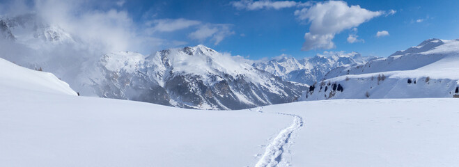 winter landscape, Lareccio canals and Colombe pass