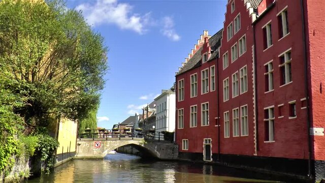Boat tour in Ghent, Gent, Belgium.