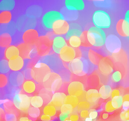 festive background of blurred colorful bright lights.