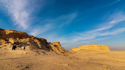 Fototapeta na wymiar Desert landscape near Al Sarar Saudi Arabia.