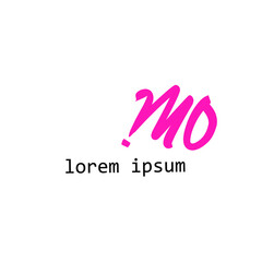 Initial mo beauty monogram and elegant logo design
